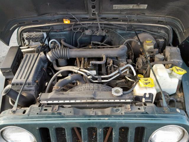 1J4FA49S61P373078 - 2001 JEEP WRANGLER / GREEN photo 7