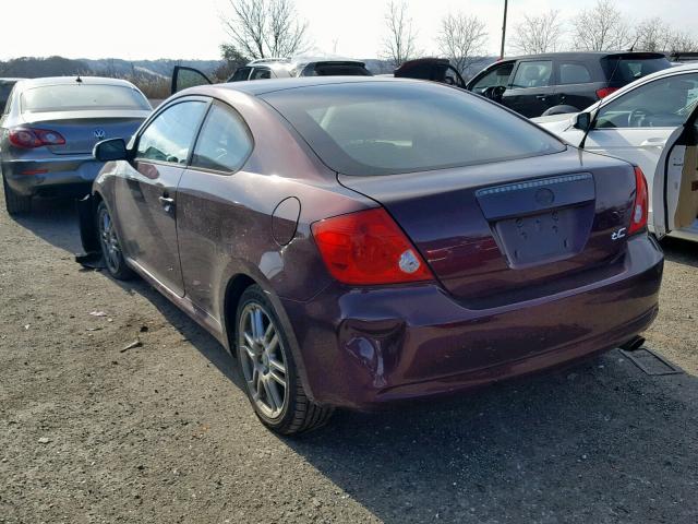 JTKDE177560096706 - 2006 TOYOTA SCION TC 栗色 照片 3