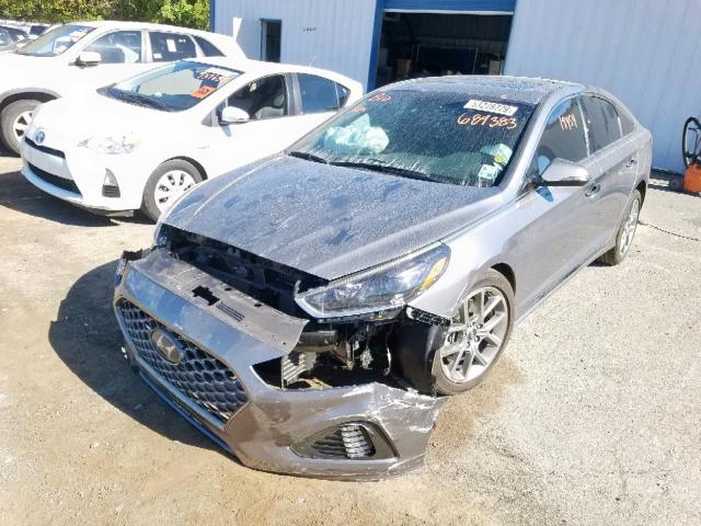 5NPE34AB9JH689383 - 2018 HYUNDAI SONATA SPO GRAY photo 2