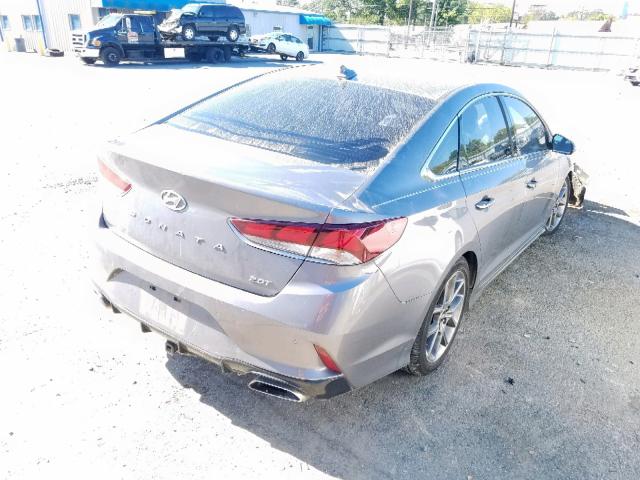 5NPE34AB9JH689383 - 2018 HYUNDAI SONATA SPO GRAY photo 4