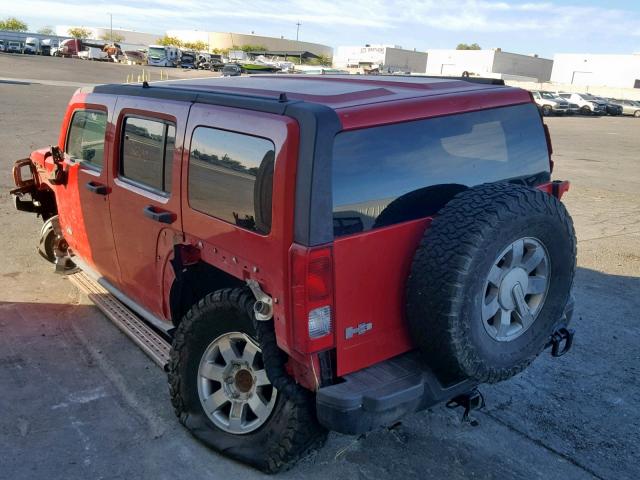 5GTDN136468218700 - 2006 HUMMER H3 RED photo 3