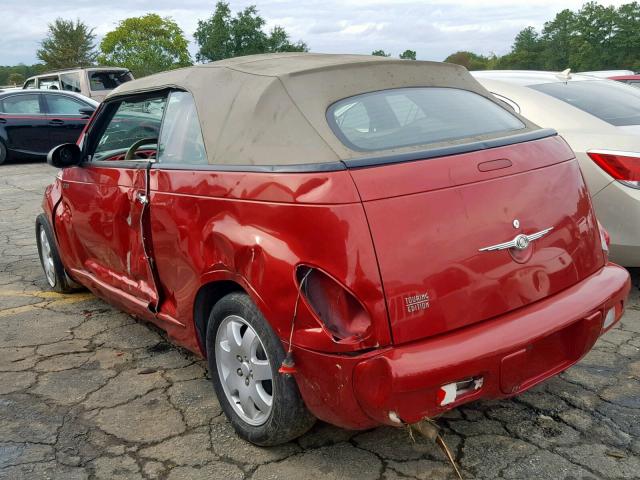 3C3AY55X15T513255 - 2005 CHRYSLER PT CRUISER RED photo 3