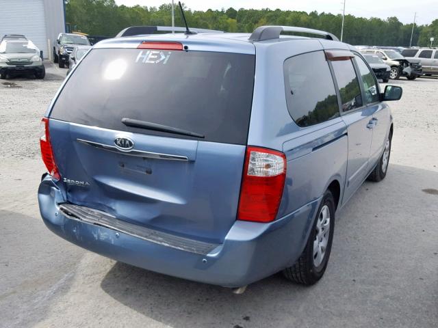 KNDMG4C33A6359304 - 2010 KIA SEDONA LX BLUE photo 4