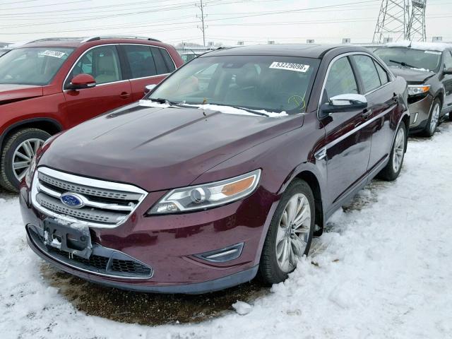 1FAHP2FW5BG167041 - 2011 FORD TAURUS LIM MAROON photo 2