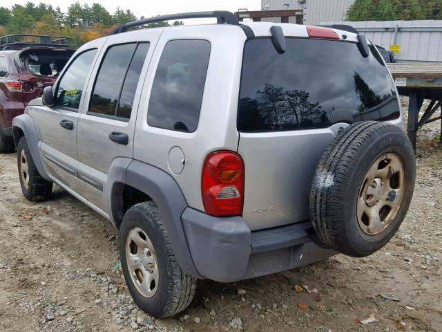 1J4GL48KX4W126849 - 2004 JEEP LIBERTY SP GRAY photo 3