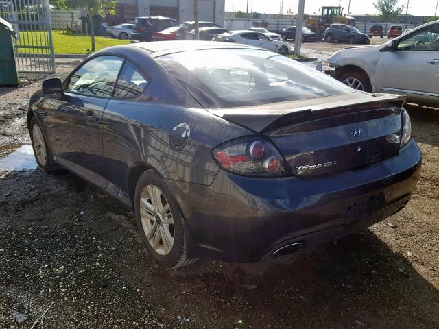 KMHHM66DX8U285178 - 2008 HYUNDAI TIBURON GS GRAY photo 3