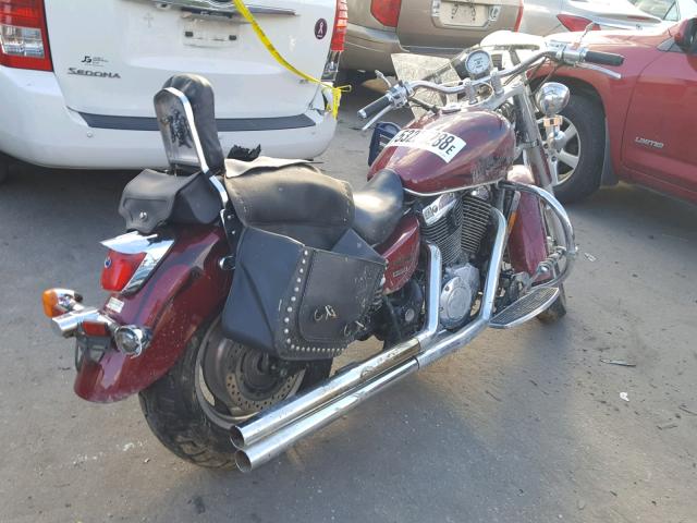 1HFSC43062A201410 - 2002 HONDA VT1100 C2 BURGUNDY photo 4