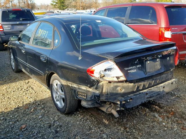 1FAFP56U52G223695 - 2002 FORD TAURUS SEL BLACK photo 3