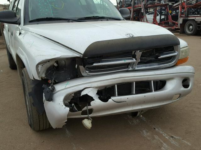 1D7HG48N63S314496 - 2003 DODGE DAKOTA QUA WHITE photo 9