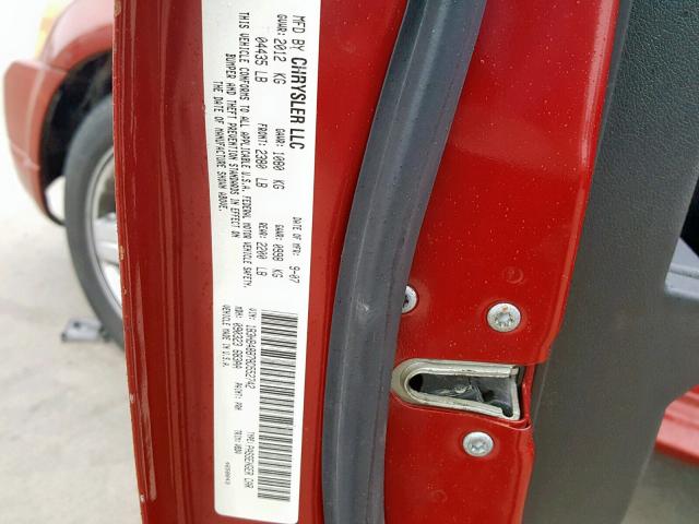 1B3HB48B78D552742 - 2008 DODGE CALIBER SX RED photo 10