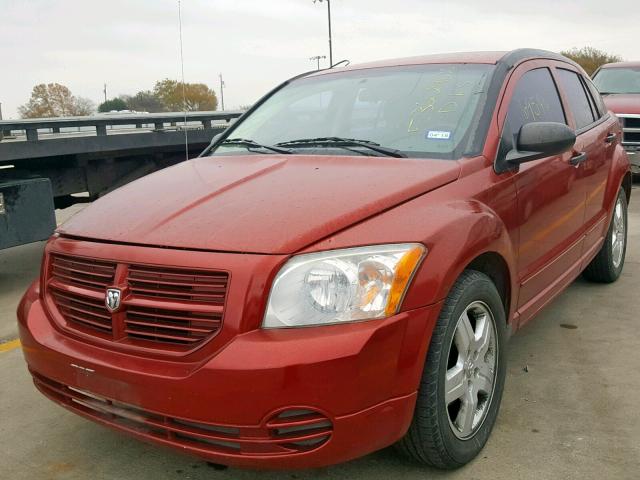 1B3HB48B78D552742 - 2008 DODGE CALIBER SX RED photo 2