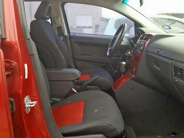 1B3HB48B78D552742 - 2008 DODGE CALIBER SX RED photo 5