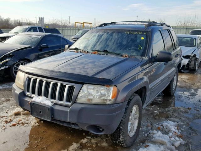 1J4GW48S84C144890 - 2004 JEEP GRAND CHER GRAY photo 2