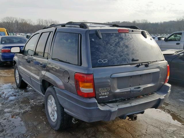 1J4GW48S84C144890 - 2004 JEEP GRAND CHER GRAY photo 3