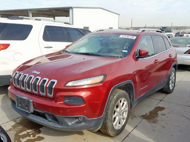 1C4PJLCS0EW232791 - 2014 JEEP CHEROKEE L RED photo 2