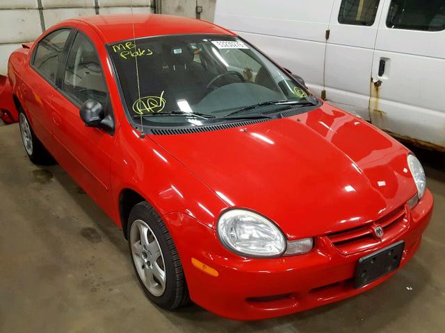 1B3ES46C12D637372 - 2002 DODGE NEON SE RED photo 1