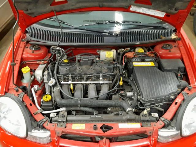 1B3ES46C12D637372 - 2002 DODGE NEON SE RED photo 7