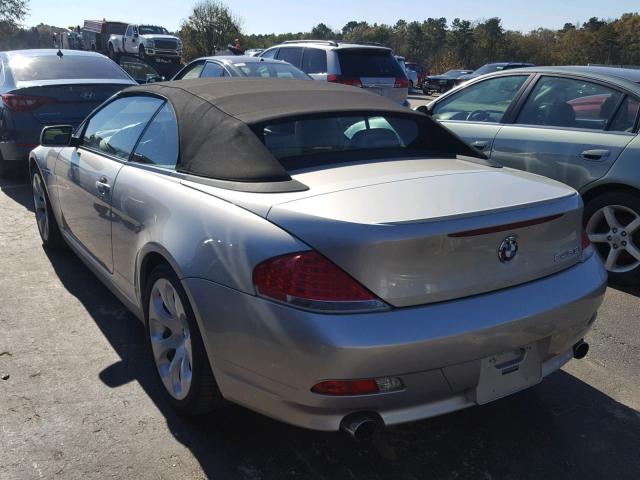 WBAEK73474B321161 - 2004 BMW 645 CI AUT GRAY photo 3