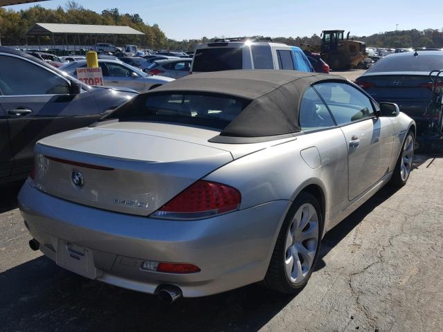 WBAEK73474B321161 - 2004 BMW 645 CI AUT GRAY photo 4