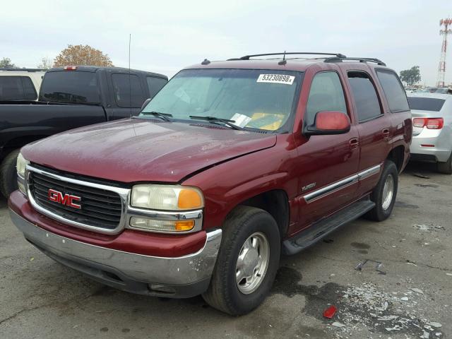 1GKEC13T33R133915 - 2003 GMC YUKON BURGUNDY photo 2