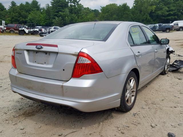 3FAHP0GA6CR314064 - 2012 FORD FUSION S SILVER photo 4