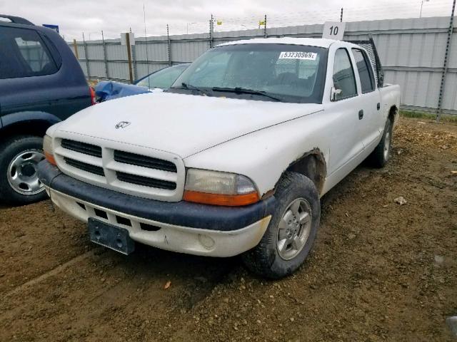 1B7HL2AXX1S178392 - 2001 DODGE DAKOTA QUA WHITE photo 2