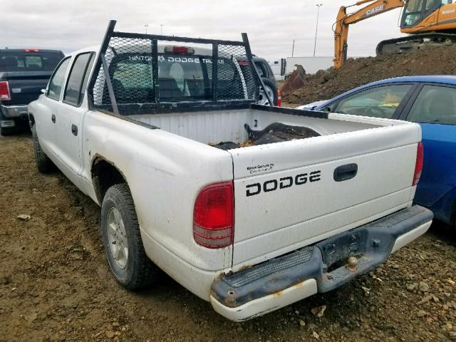 1B7HL2AXX1S178392 - 2001 DODGE DAKOTA QUA WHITE photo 3