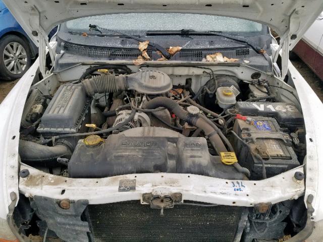 1B7HL2AXX1S178392 - 2001 DODGE DAKOTA QUA WHITE photo 7