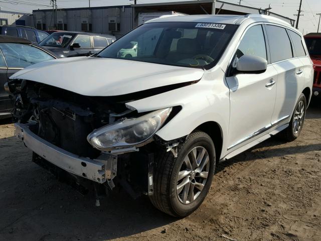 5N1AL0MN7DC343289 - 2013 INFINITI JX35 BASE WHITE photo 2