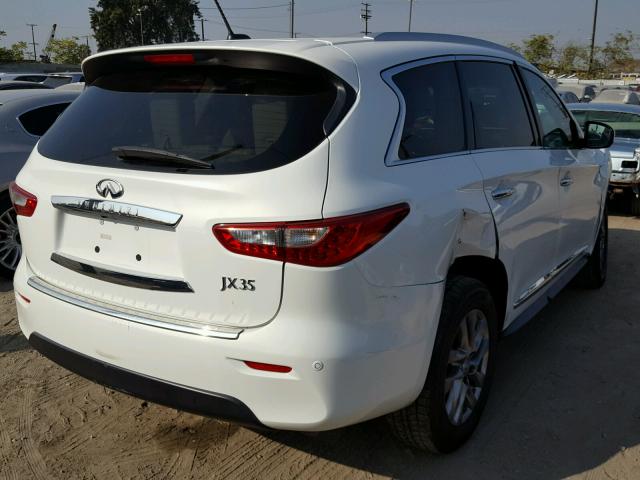 5N1AL0MN7DC343289 - 2013 INFINITI JX35 BASE WHITE photo 4