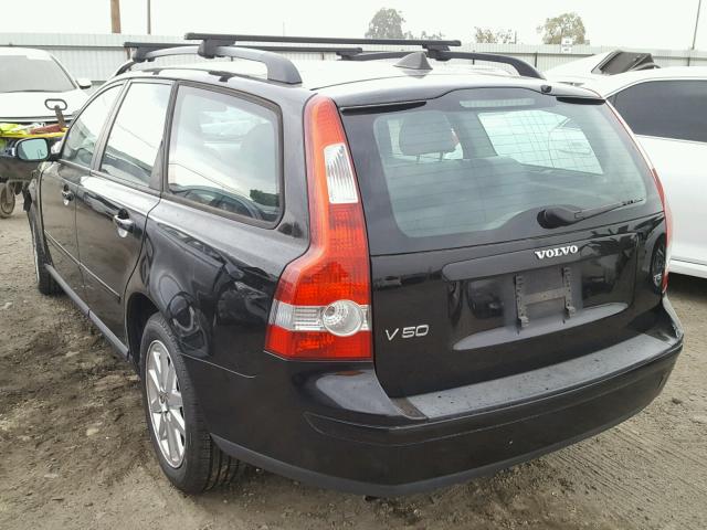 YV1MW682672301020 - 2007 VOLVO V50 T5 BLACK photo 3