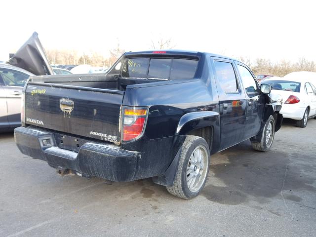 2HJYK16276H542062 - 2006 HONDA RIDGELINE BLACK photo 4