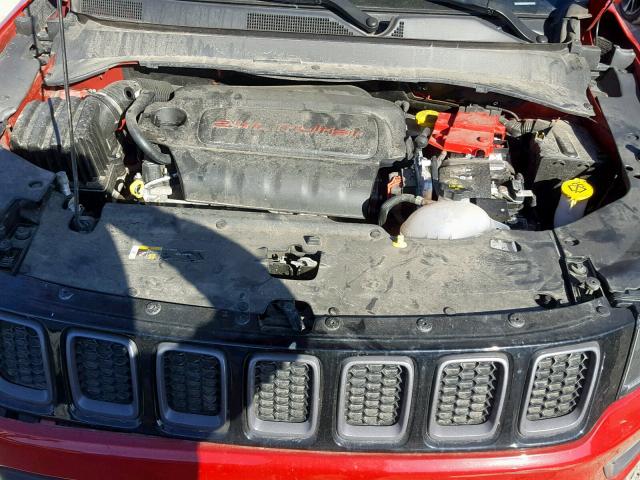 3C4NJDDB2KT594845 - 2019 JEEP COMPASS TR RED photo 7