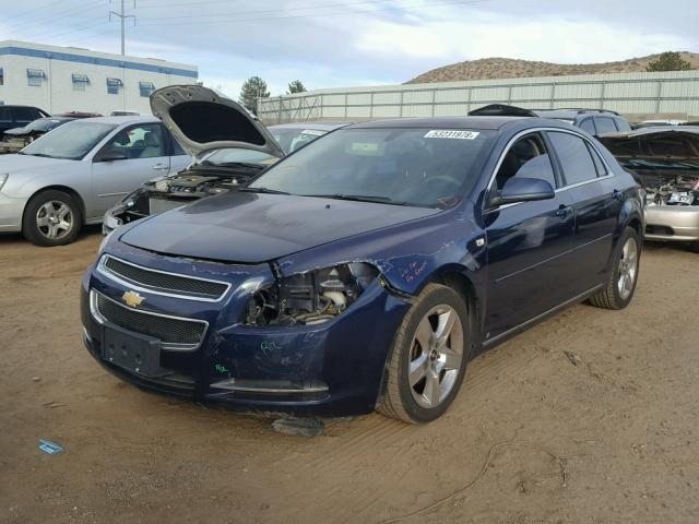 1G1ZH57B08F187424 - 2008 CHEVROLET MALIBU 1LT BLUE photo 2