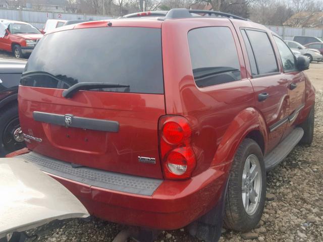 1D8HB48287F544698 - 2007 DODGE DURANGO SL RED photo 4