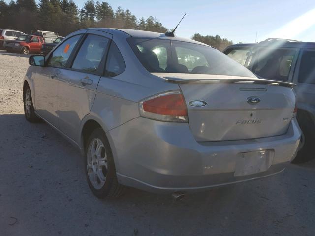 1FAHP36N29W128159 - 2009 FORD FOCUS SES SILVER photo 3