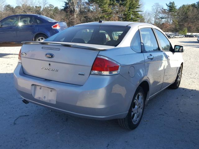 1FAHP36N29W128159 - 2009 FORD FOCUS SES SILVER photo 4