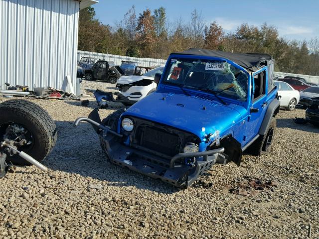 1C4AJWAG0GL193078 - 2016 JEEP WRANGLER S BLUE photo 2