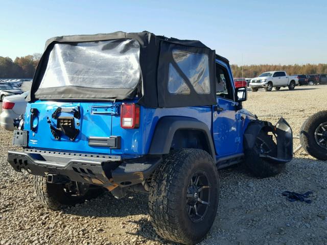 1C4AJWAG0GL193078 - 2016 JEEP WRANGLER S BLUE photo 4