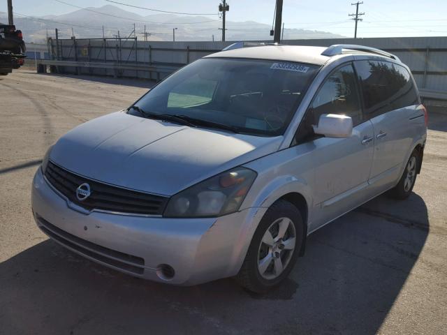 5N1BV28U98N117325 - 2008 NISSAN QUEST S SILVER photo 2