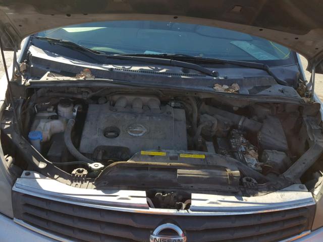 5N1BV28U98N117325 - 2008 NISSAN QUEST S SILVER photo 7