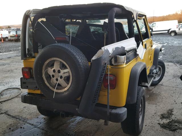 1J4FA49S4YP738366 - 2000 JEEP WRANGLER / YELLOW photo 4