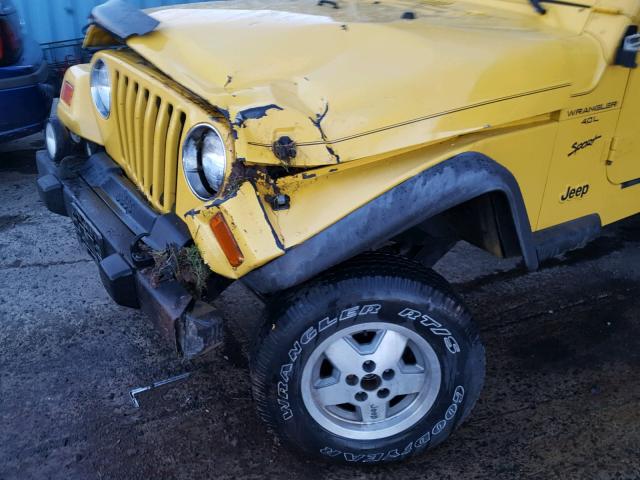 1J4FA49S4YP738366 - 2000 JEEP WRANGLER / YELLOW photo 9