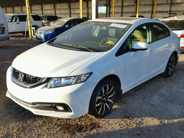 19XFB2F91FE020859 - 2015 HONDA CIVIC EXL WHITE photo 2