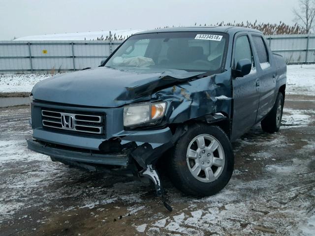 2HJYK16546H528260 - 2006 HONDA RIDGELINE BLUE photo 2