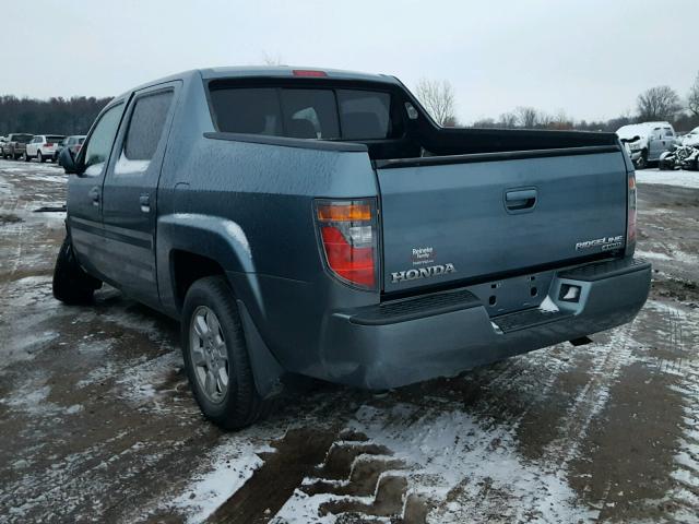 2HJYK16546H528260 - 2006 HONDA RIDGELINE BLUE photo 3