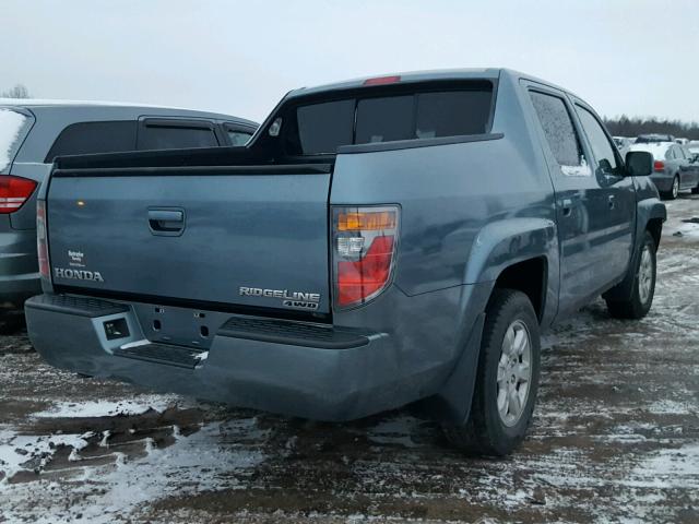 2HJYK16546H528260 - 2006 HONDA RIDGELINE BLUE photo 4