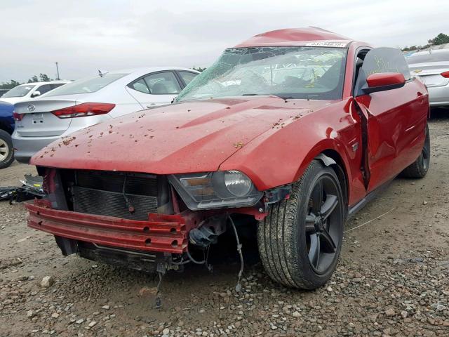 1ZVBP8CH3A5165322 - 2010 FORD MUSTANG GT RED photo 2