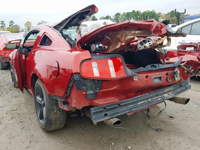 1ZVBP8CH3A5165322 - 2010 FORD MUSTANG GT RED photo 3