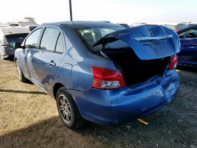 JTDBT923084016957 - 2008 TOYOTA YARIS BLUE photo 3